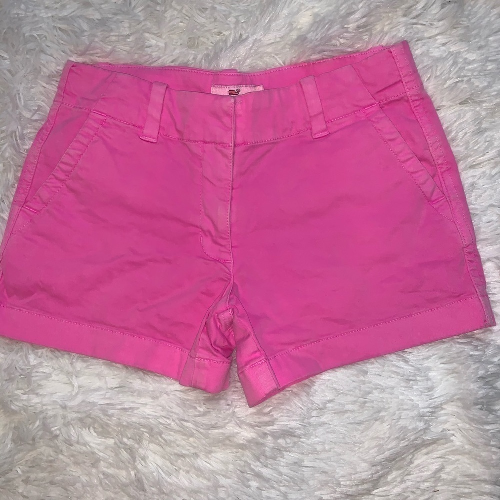 Vineyard Vines Girls Pink Broken-In Shorts Size 8